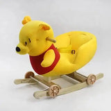 2-in-1 Plush Animal Rocking Chair with Wheels – Pooh Bear Character Designs