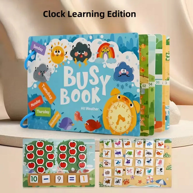 Weather & Time Busy Book – Early Learning Activity Book