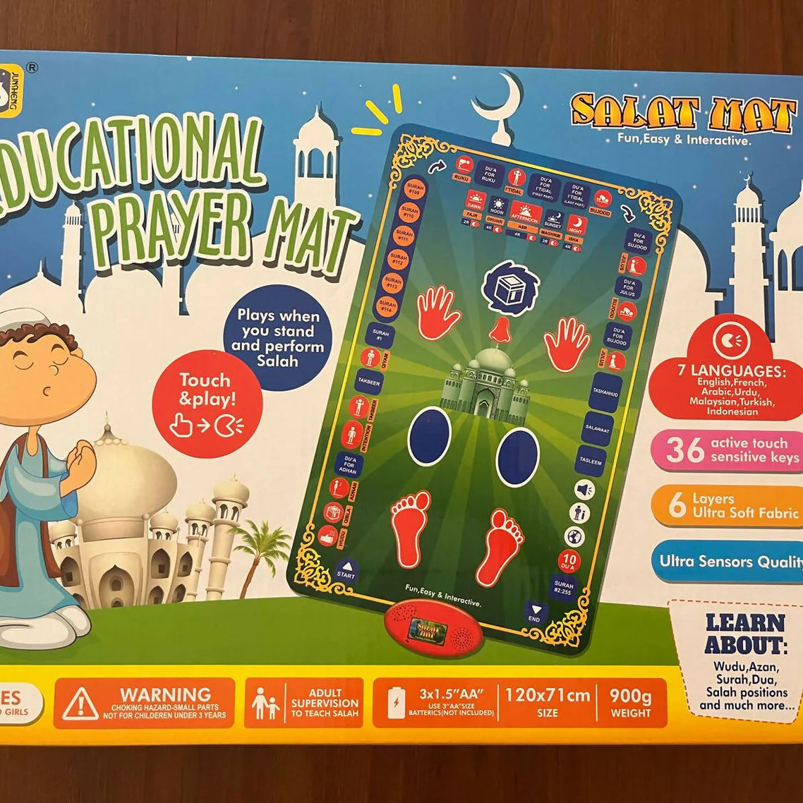 Kids Salah Mat – Educational Prayer Mat with Voice Guidance &  Learning
