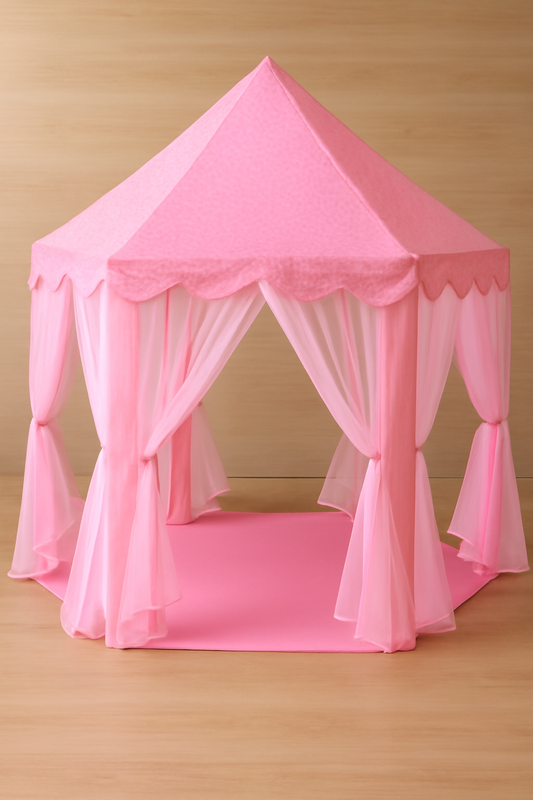 Pink Princess Castle Kids Play Tent, Children Playhouse