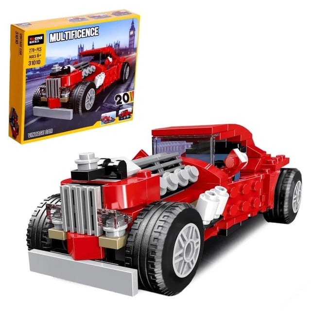 Car Building Block Set – 278 PCS Classic Model Kit for Kids & Collectors