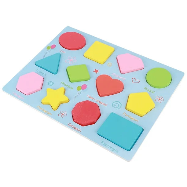 Children’s Wooden Shape Sorting Puzzle Board