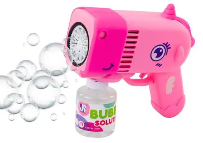 Pink Unicorn Bubble Gun
