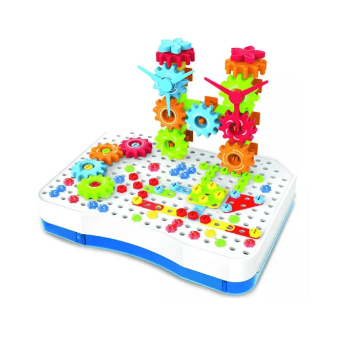 Drill Magic Plate-2 In 1 Puzzle Building Blocks 190 Pcs