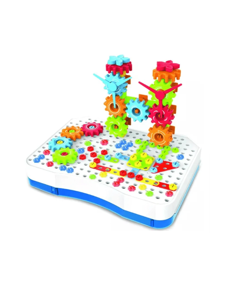 Drill Magic Plate-2 In 1 Puzzle Building Blocks 190 Pcs