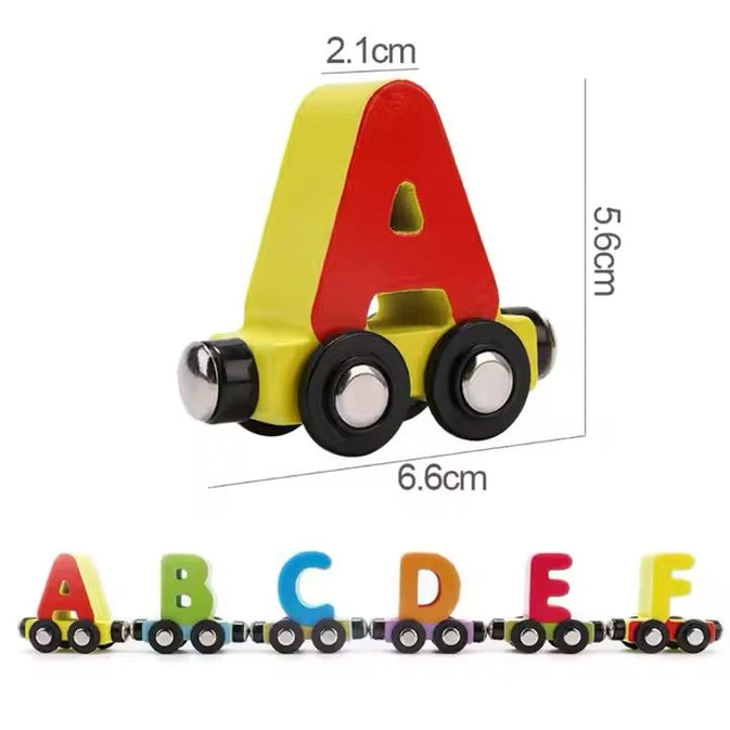 Wooden Magnetic Train with Numbers: Colorful Play & Learn