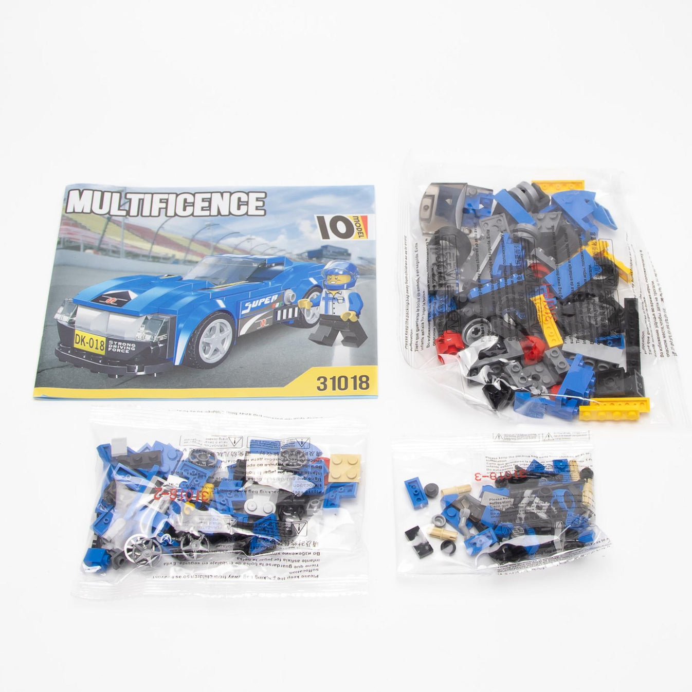 208+ PCS DECOOL Racing Car Building Blocks Set – Super Run (Ages 6+)