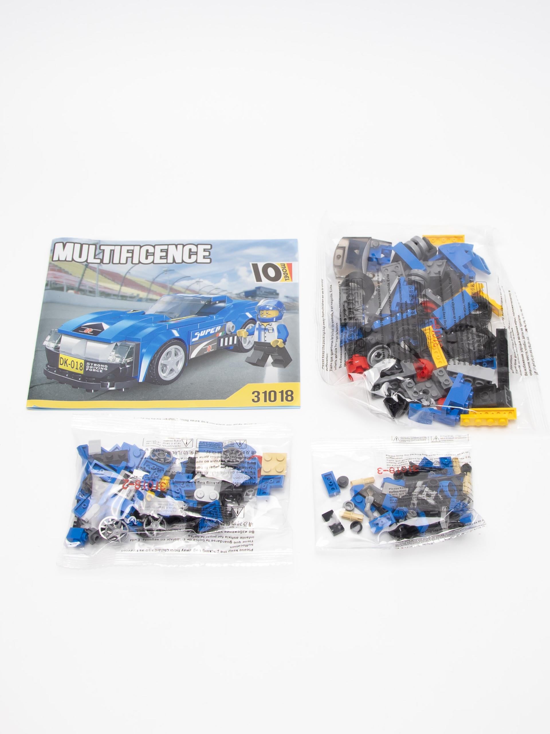 208+ PCS DECOOL Racing Car Building Blocks Set – Super Run (Ages 6+)
