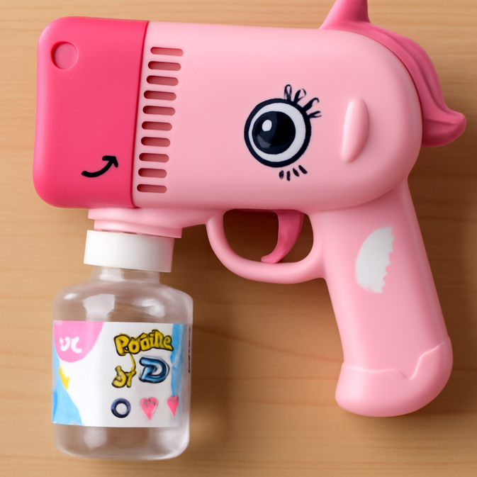 Pink Unicorn Bubble Gun