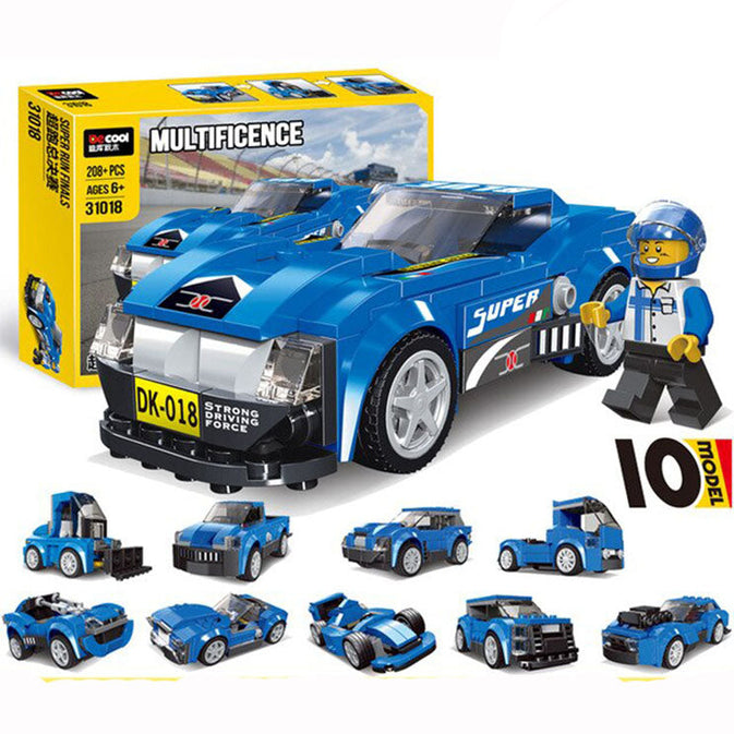 208+ PCS DECOOL Racing Car Building Blocks Set – Super Run (Ages 6+)