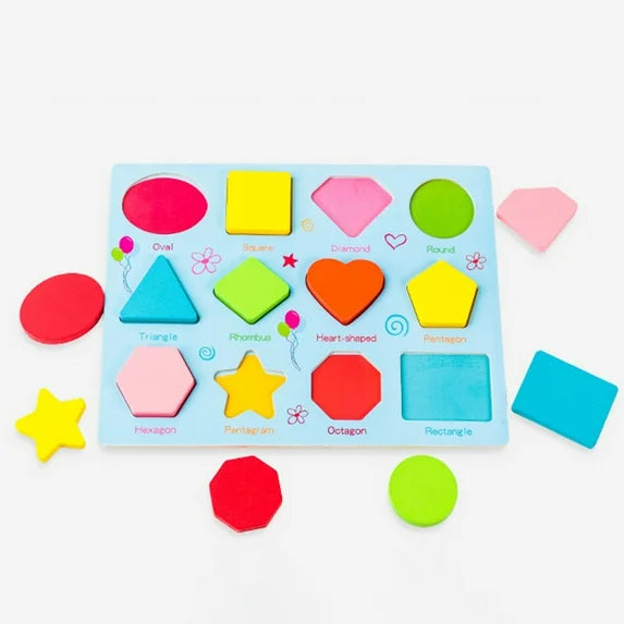 Children’s Wooden Shape Sorting Puzzle Board