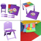 2-in-1 Kids Building Block Table & 2 Chairs Set – Convertible Activity Desk with Bricks & Storage (Ages 2–6)