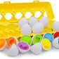 Shape Matching Egg Toy Set – 12 Pcs Montessori Color & Shape Learning Eggs