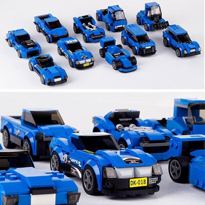 208+ PCS DECOOL Racing Car Building Blocks Set – Super Run (Ages 6+)