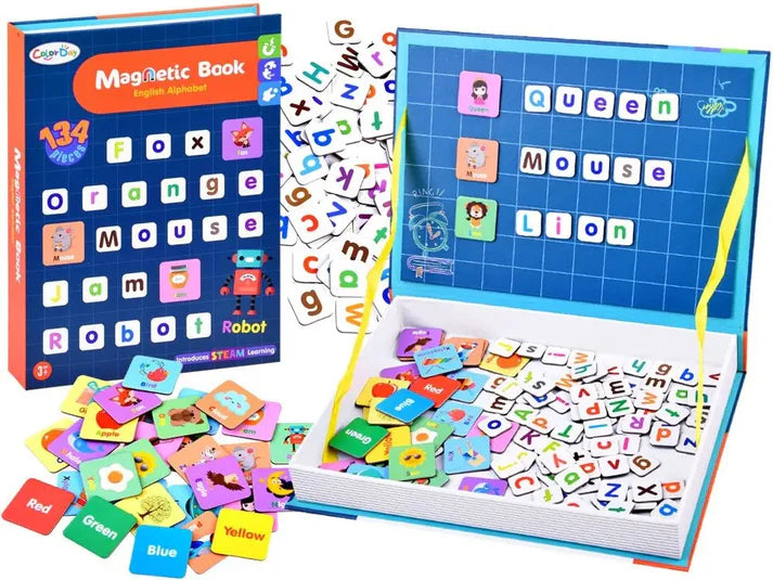 Magnetic Book | Piece Magnetic Puzzle Toy for Kids | Alphabets & Unicorn