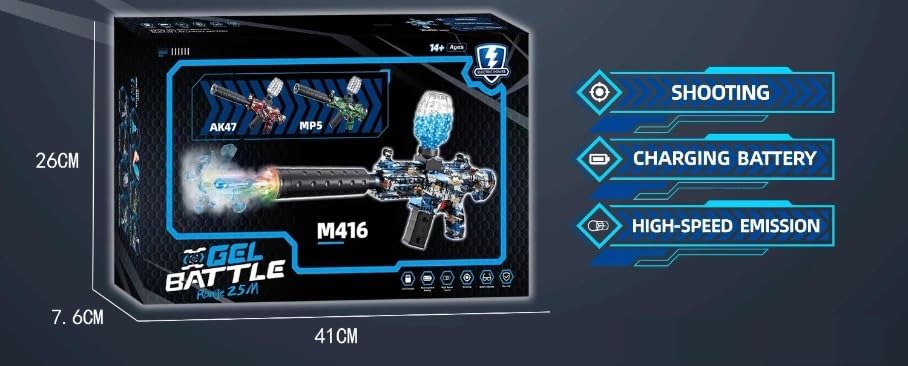 MP5 Electric Gel Blaster Gun – Smoke Version For kids