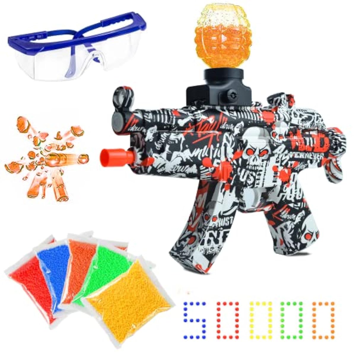 SMG Electric Gel Ball Blaster Toy Gun for Kids