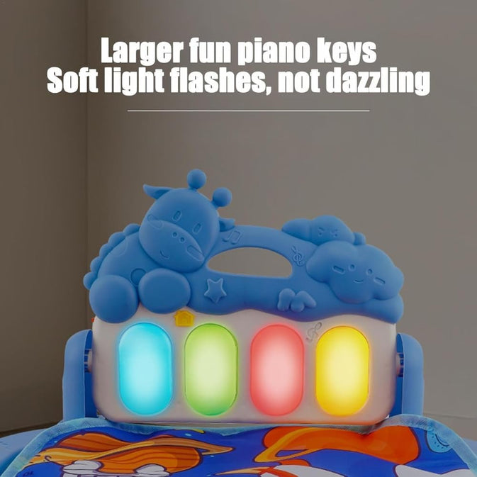 Baby Piano  Play Mat with Hanging Toys and Musical Features