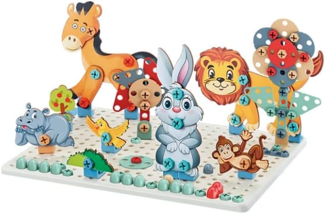 Creative Mosaic Puzzle Set 5-in-1 Building & Design Kit (334 Pcs) - Magic Plate