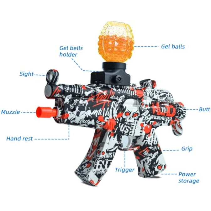 SMG Electric Gel Ball Blaster Toy Gun for Kids