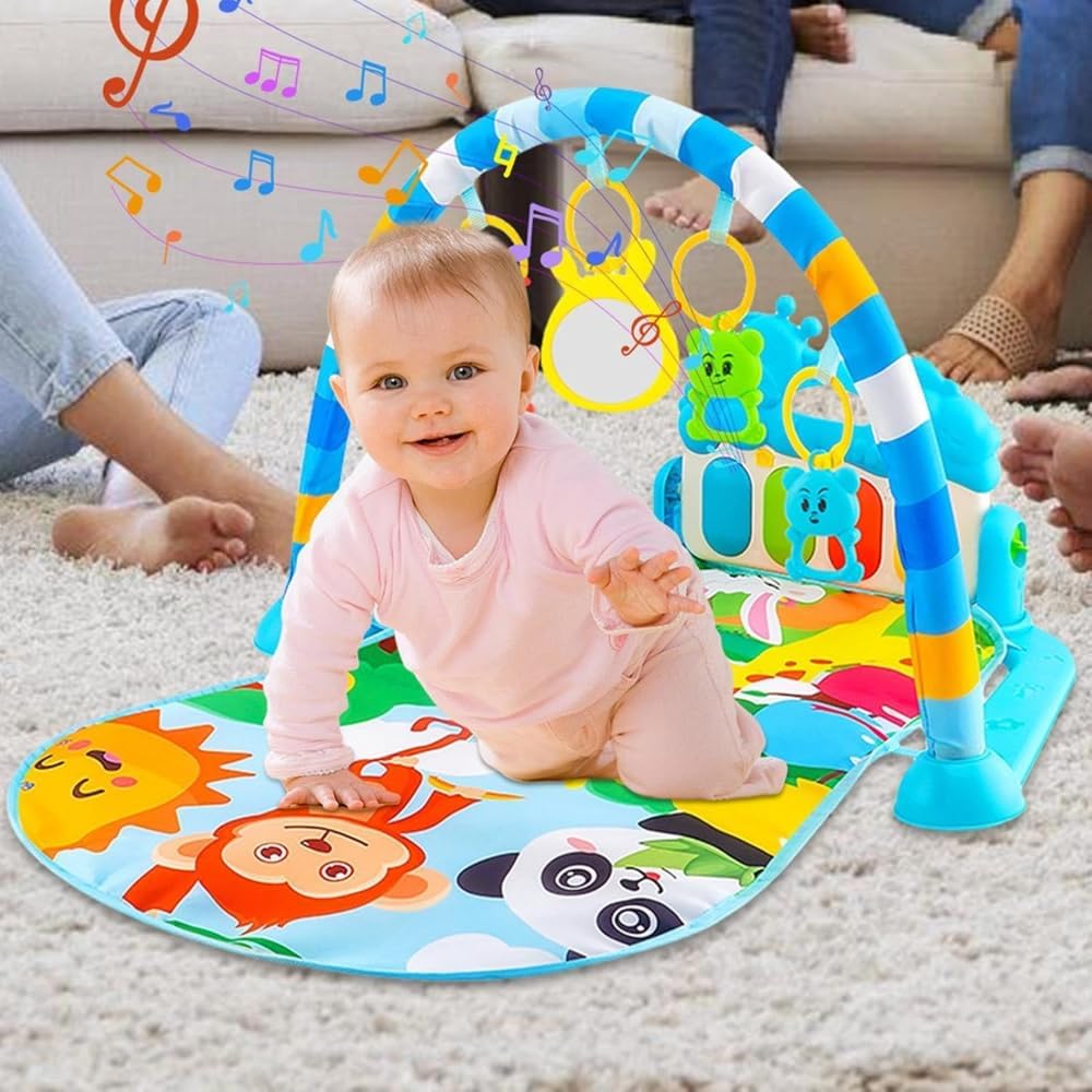 Baby Piano  Play Mat with Hanging Toys and Musical Features