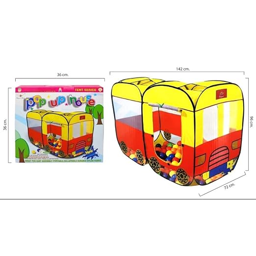 Cocomelon Bus-Themed Pop-Up Tent House for Kids – Indoor & Outdoor Play Tent