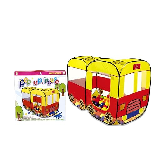 Cocomelon Bus-Themed Pop-Up Tent House for Kids – Indoor & Outdoor Play Tent