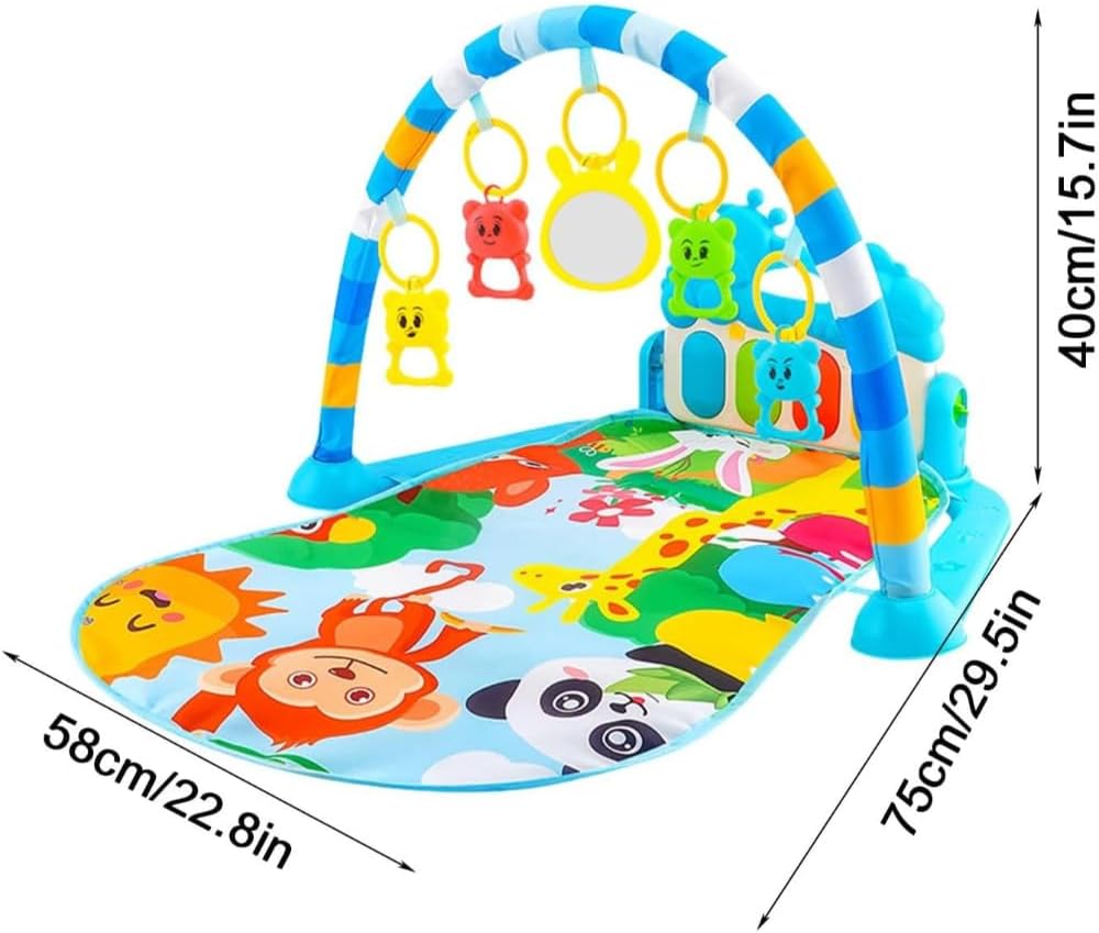 Baby Piano  Play Mat with Hanging Toys and Musical Features