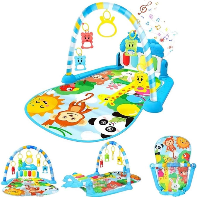 Baby Piano  Play Mat with Hanging Toys and Musical Features