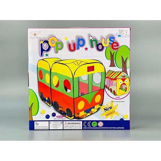 Cocomelon Bus-Themed Pop-Up Tent House for Kids – Indoor & Outdoor Play Tent