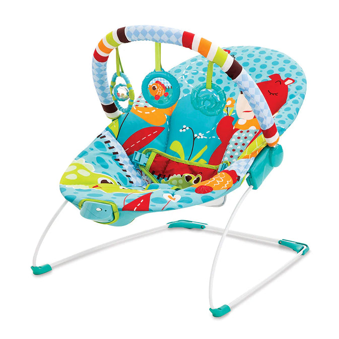 Colorful  Baby Bouncer with Toy Bar – Soft & Secure