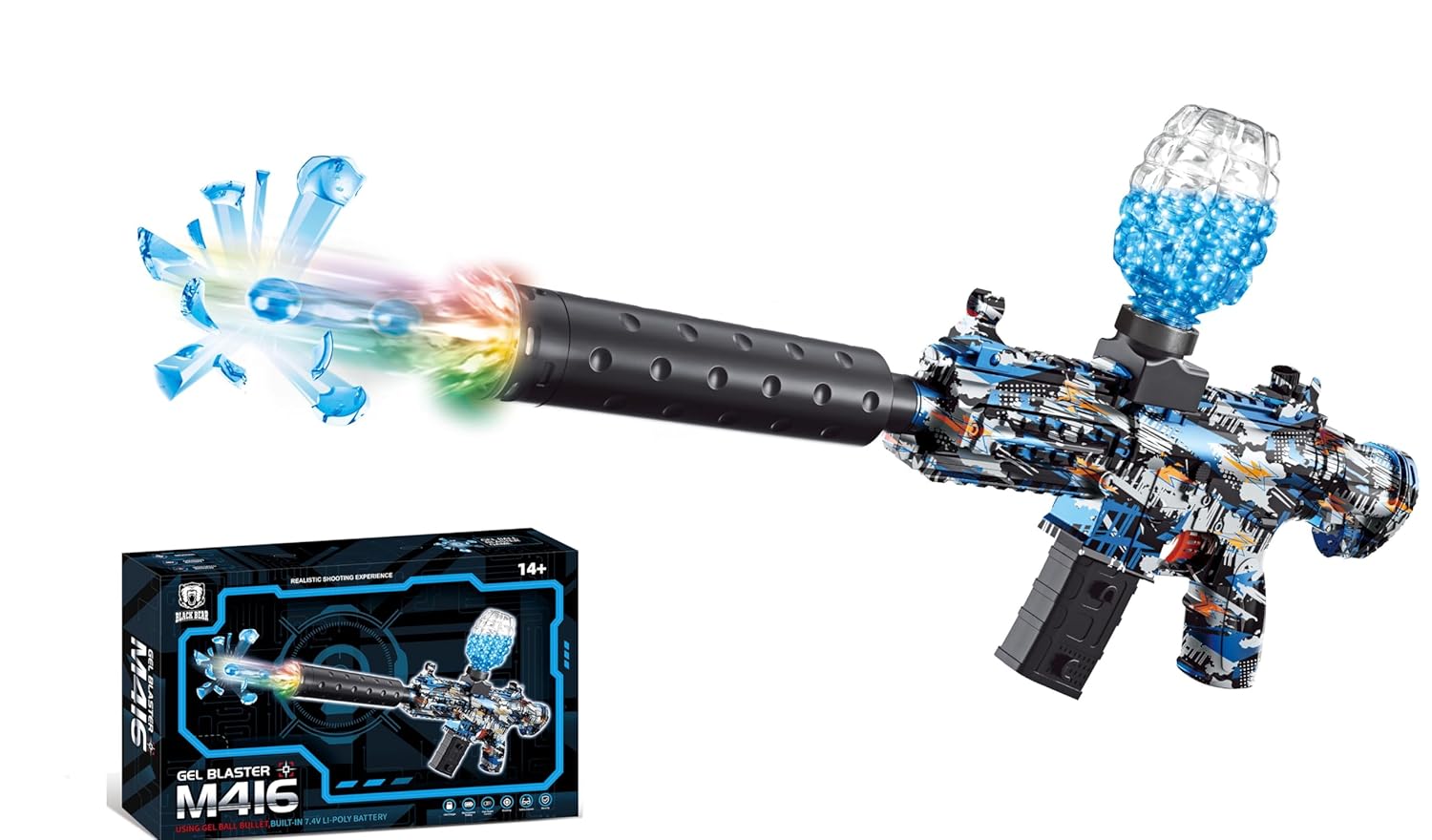 MP5 Electric Gel Blaster Gun – Smoke Version For kids