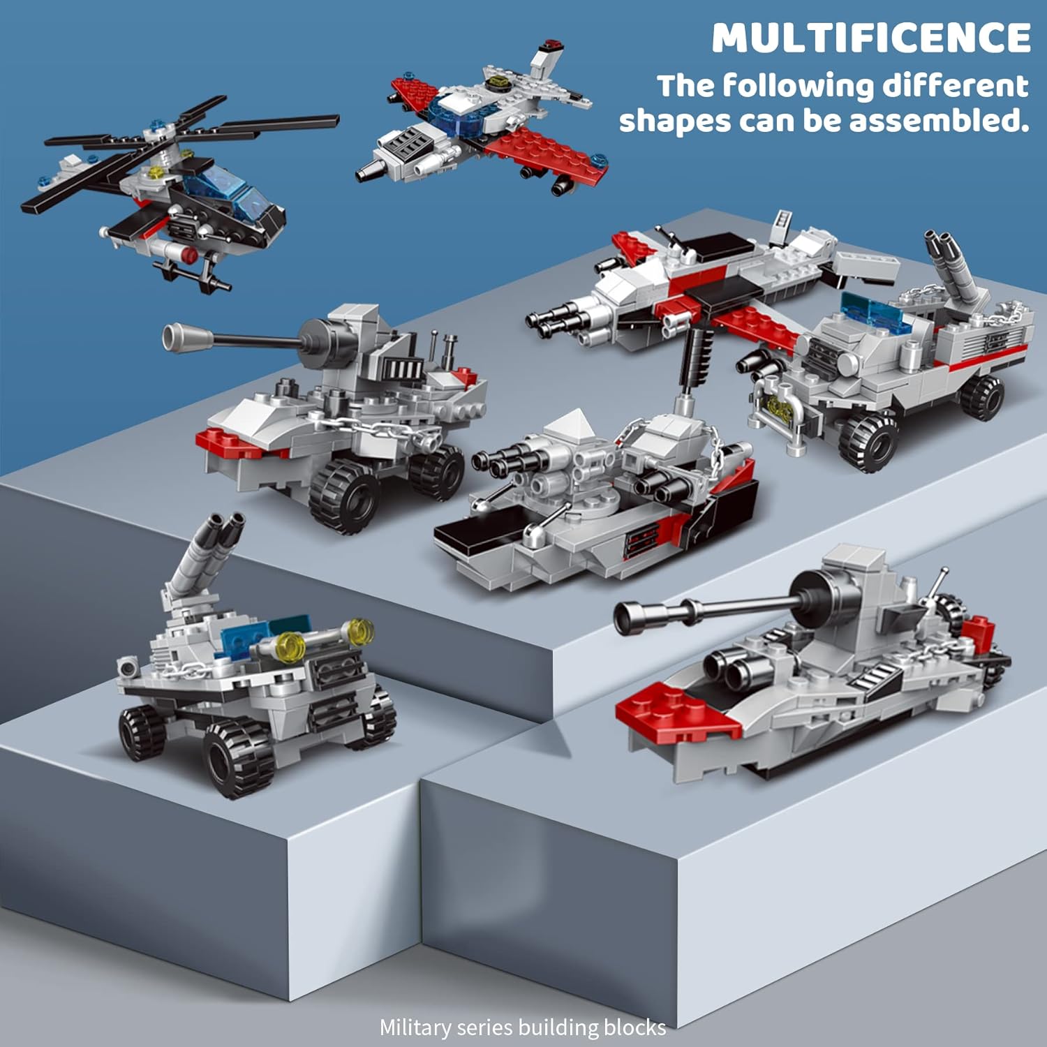 Navy Battleship Building Block Set – 739+ PCS, 13-in-1 Upgrade Kit