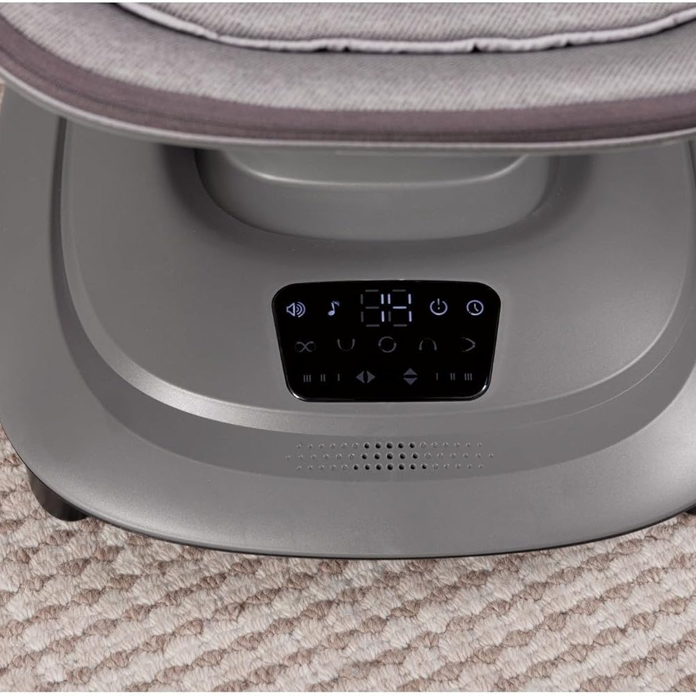 Multi-Motion Baby Cradle  – 360° Rotating Electric Rocker with Music & Mosquito Net