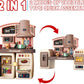 Kitchen Counter & Kitchenware Pretend Play Set – Interactive Toy Kitchen with Lights, Sound & Accessories (Fast Food Style)
