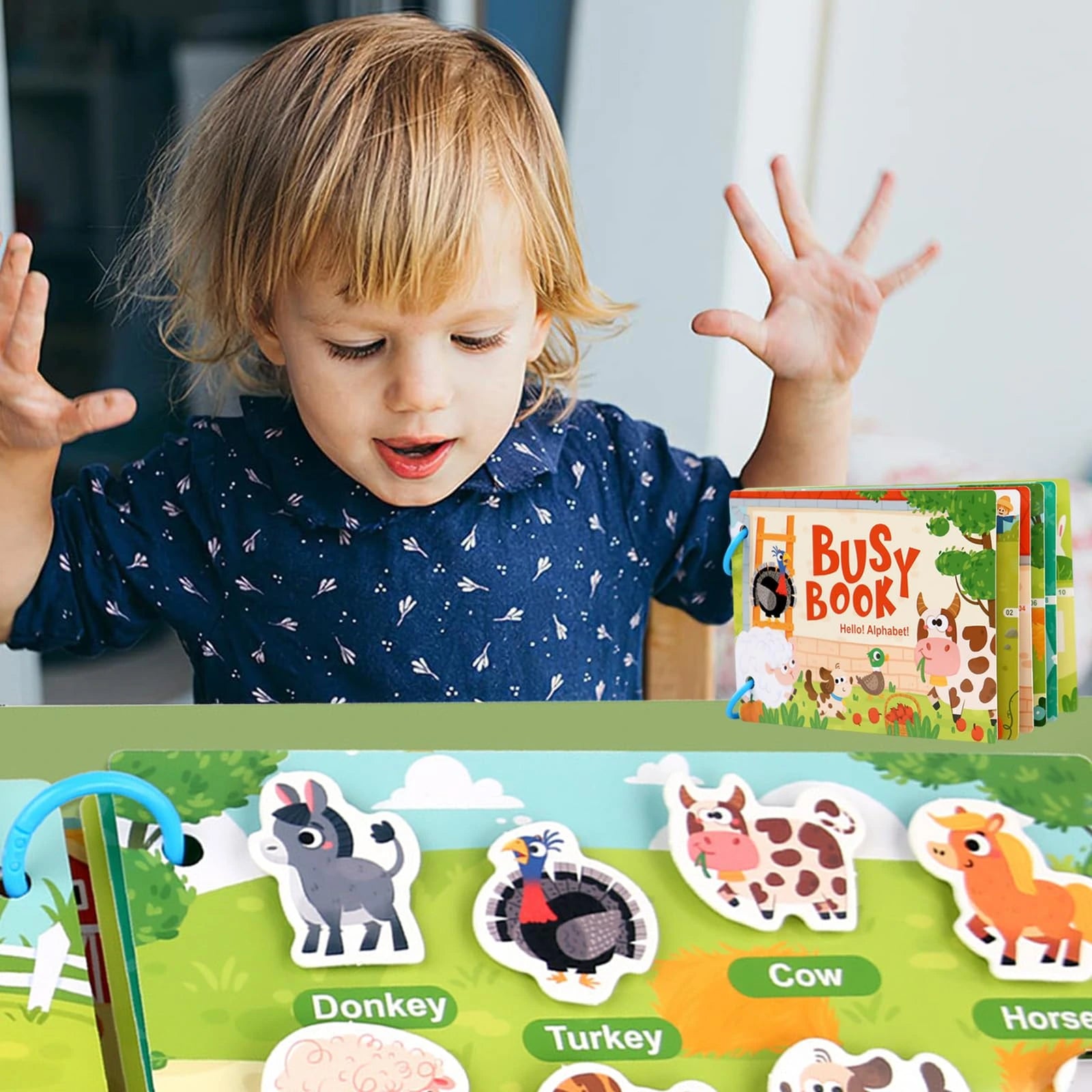 Animals Busy Book – Early Learning Activity Book