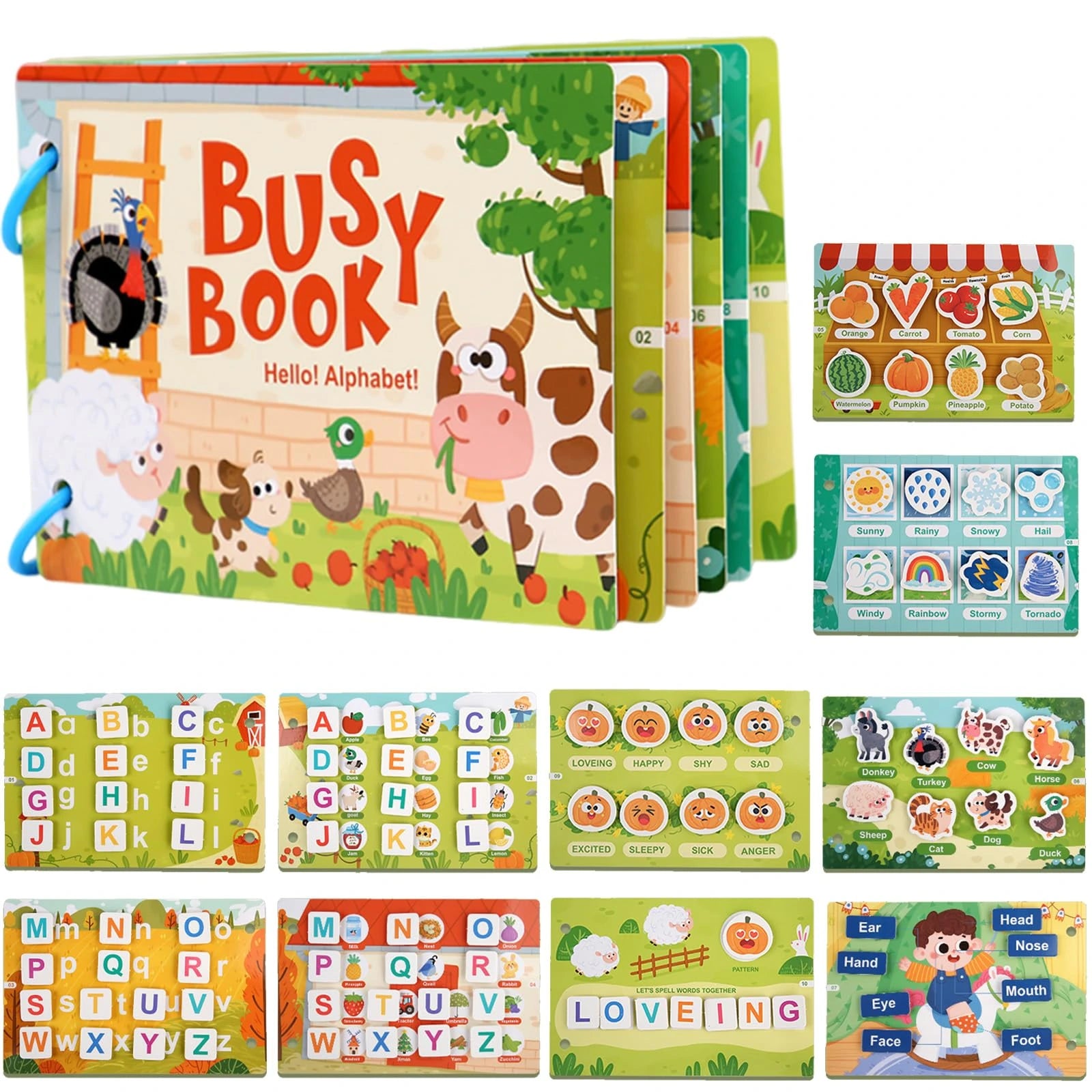 Animals Busy Book – Early Learning Activity Book