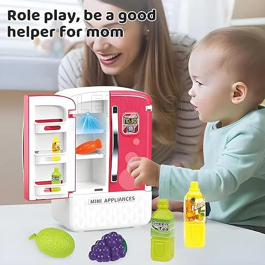 Mini Refrigerator Toy – 2-Door Pretend Play Fridge for Kids