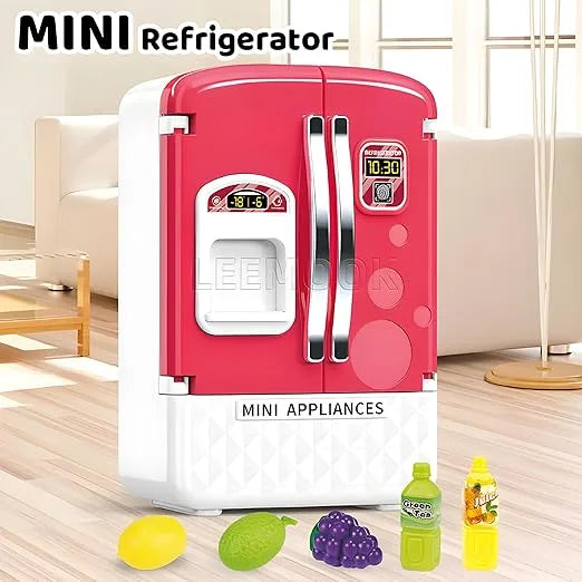 Mini Refrigerator Toy – 2-Door Pretend Play Fridge for Kids