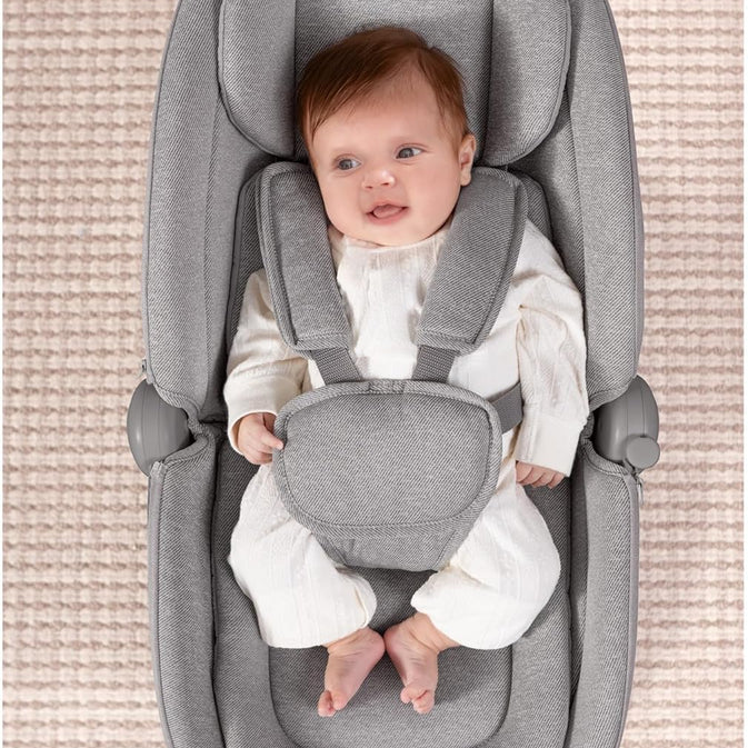 Multi-Motion Baby Cradle  – 360° Rotating Electric Rocker with Music & Mosquito Net