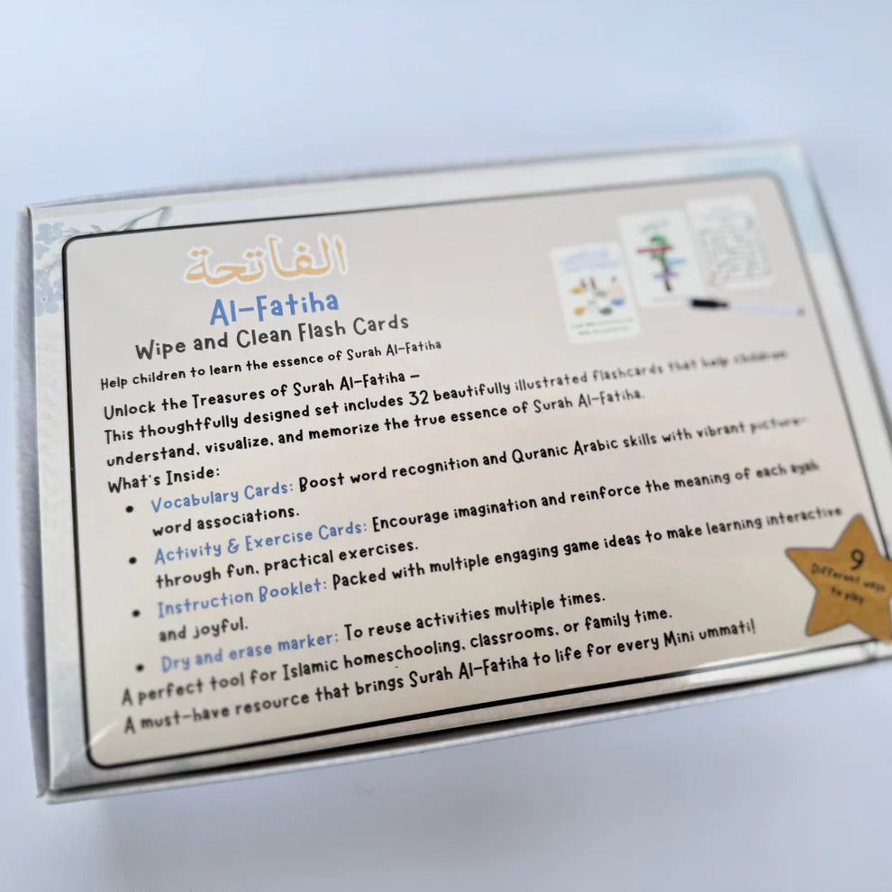 Surah Al-Fatiha Wipe & Clean Flash Cards