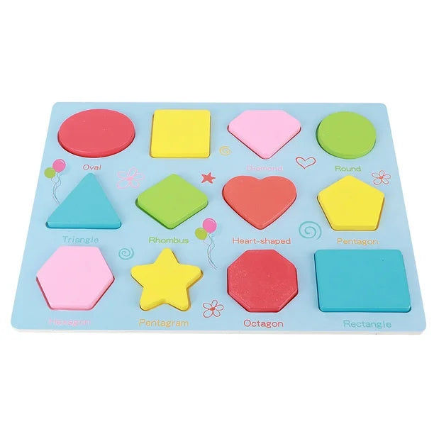 Children’s Wooden Shape Sorting Puzzle Board