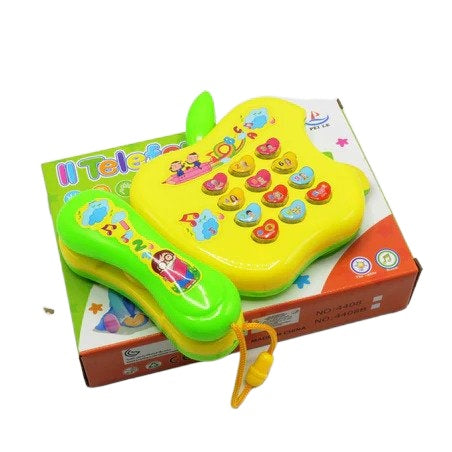 Baby Musical Learning Phone Toy – Apple Shape | Fun Sound & Light Toy for Kids