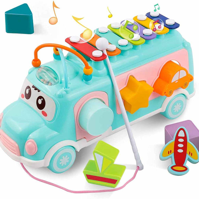 Music Bus Toy - Shape Sorter & Xylophone
