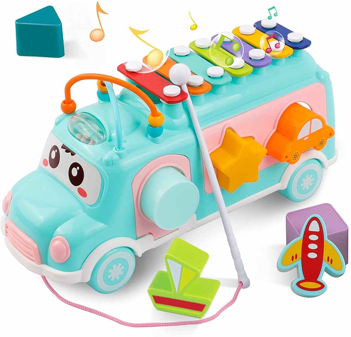 Music Bus Toy - Shape Sorter & Xylophone