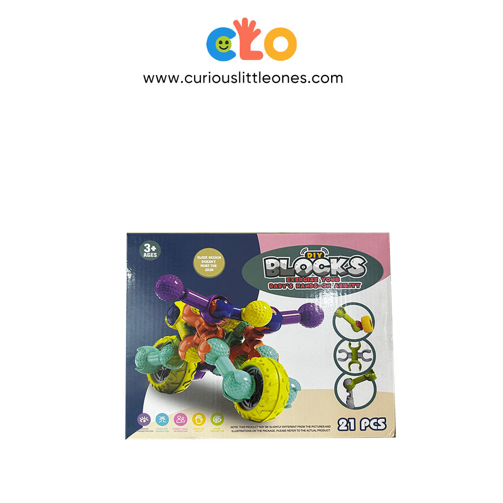 DIY Building Blocks Set for Kids – 21 Pcs Hands-On Construction Toy