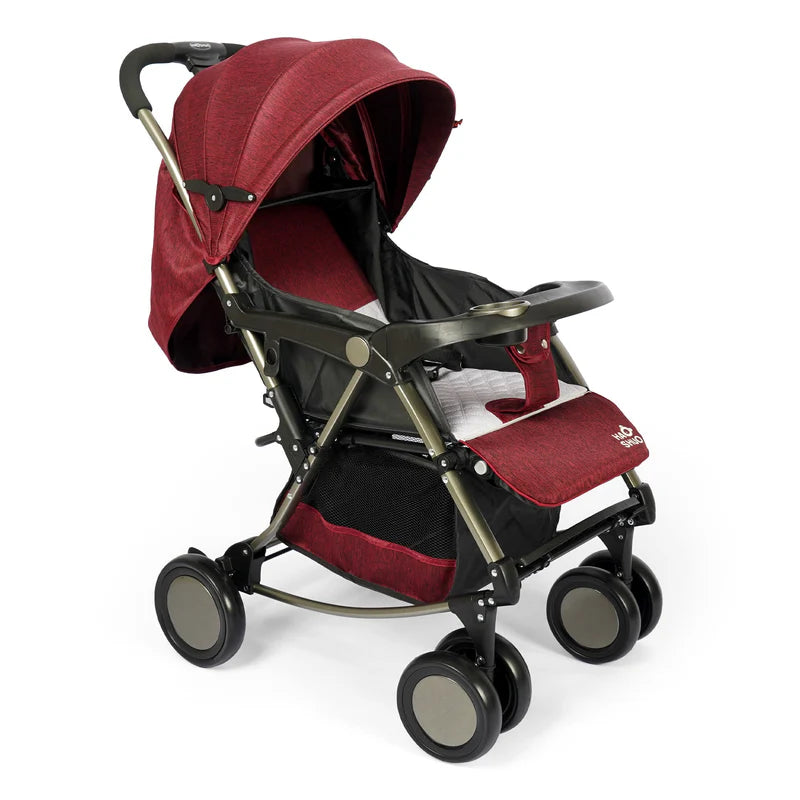 Premium Foldable Baby Stroller  – Comfortable, Travel-Friendly Pram  (Red)