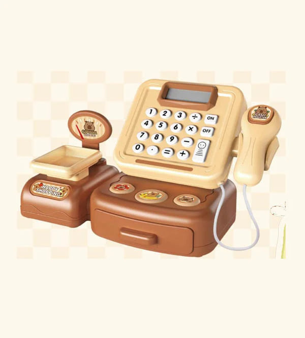 Labubu Kids Toy Cash Register with Scanner & Calculator – Pretend Play Grocery