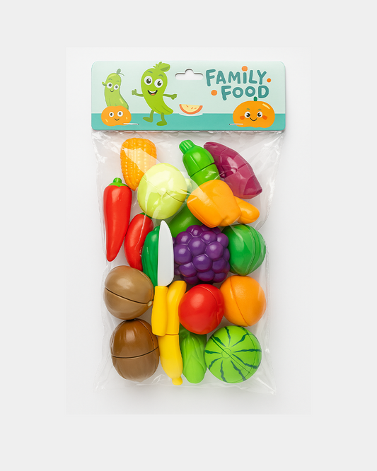 Family Food Fruit & Veggie Cutting Set – 17 Pcs
