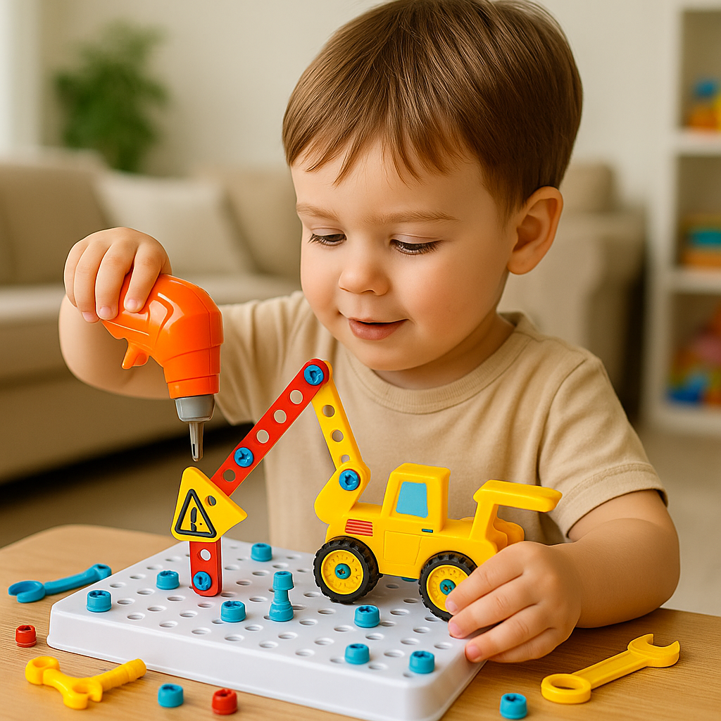 Drill Magic Plate-Creative Mosaic Puzzle Set 5-in-1 Building & Design Kit (334 Pcs)